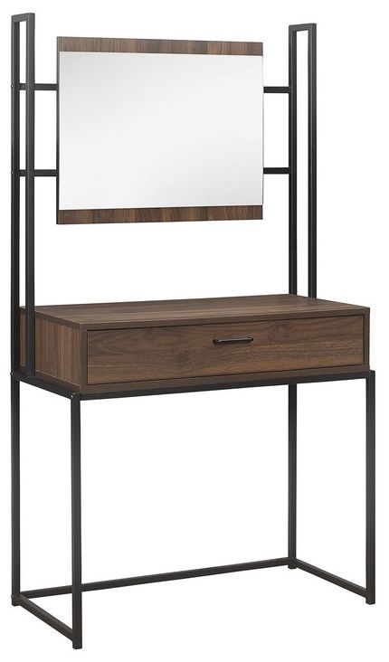 Birlea Houston Walnut Effect Dressing Table With Mirror