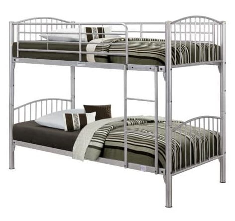 Birlea Corfu Silver Metal Bunk Bed