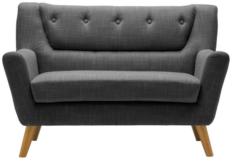 Birlea Lambeth Grey Fabric 2 Seater Sofa