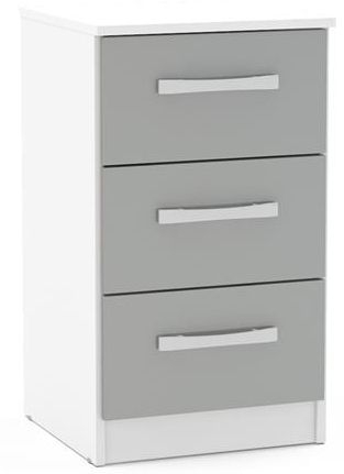 Birlea Lynx Bedside Cabinet White And Grey