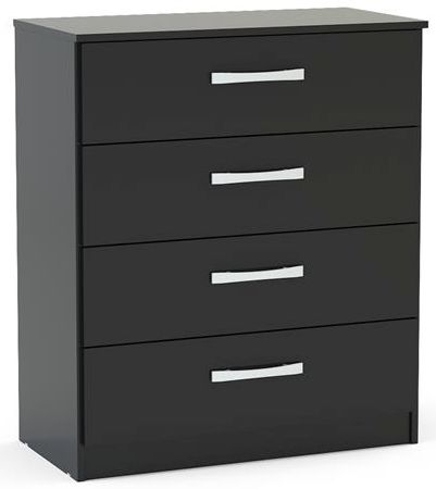 Birlea Lynx Black 4 Drawer Small Chest