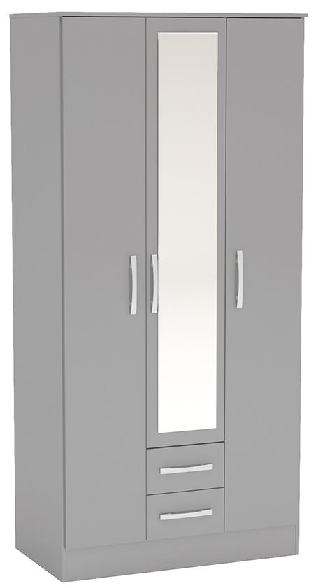 Birlea Lynx Grey 3 Door Combi Wardrobe