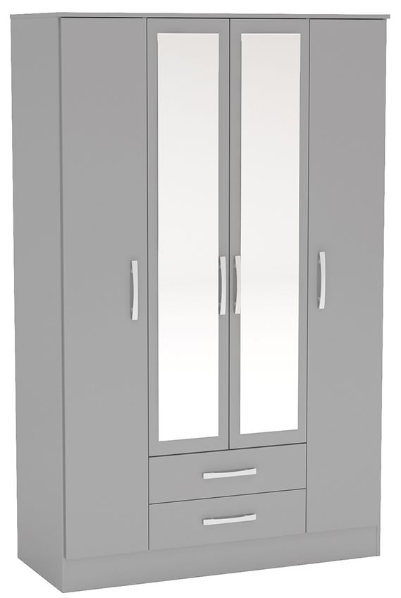 Birlea Lynx Grey 4 Door Combi Wardrobe
