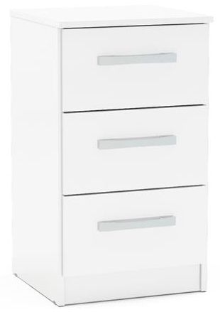 Birlea Lynx White Bedside Cabinet