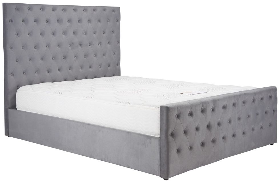 Birlea Marquis Grey Velvet Ottoman Bed