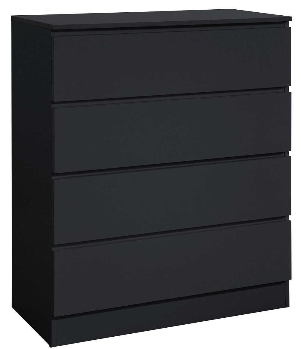 Birlea Oslo Black 4 Drawer Chest