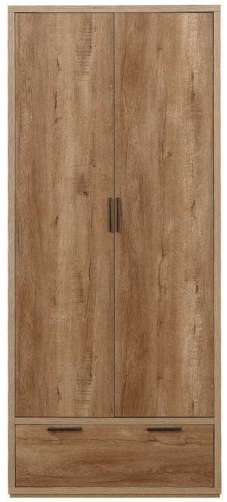 Birlea Stockwell Oak 2 Door 1 Drawer Wardrobe