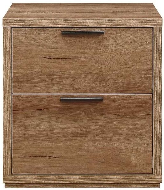 Birlea Stockwell Oak 2 Drawer Bedside Cabinet