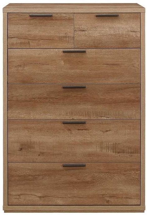 Birlea Stockwell Oak 42 Drawer Medium Chest