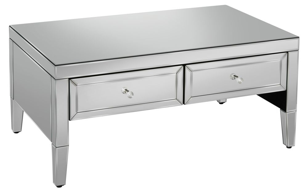 Valencia Mirrored 2 Drawer Coffee Table