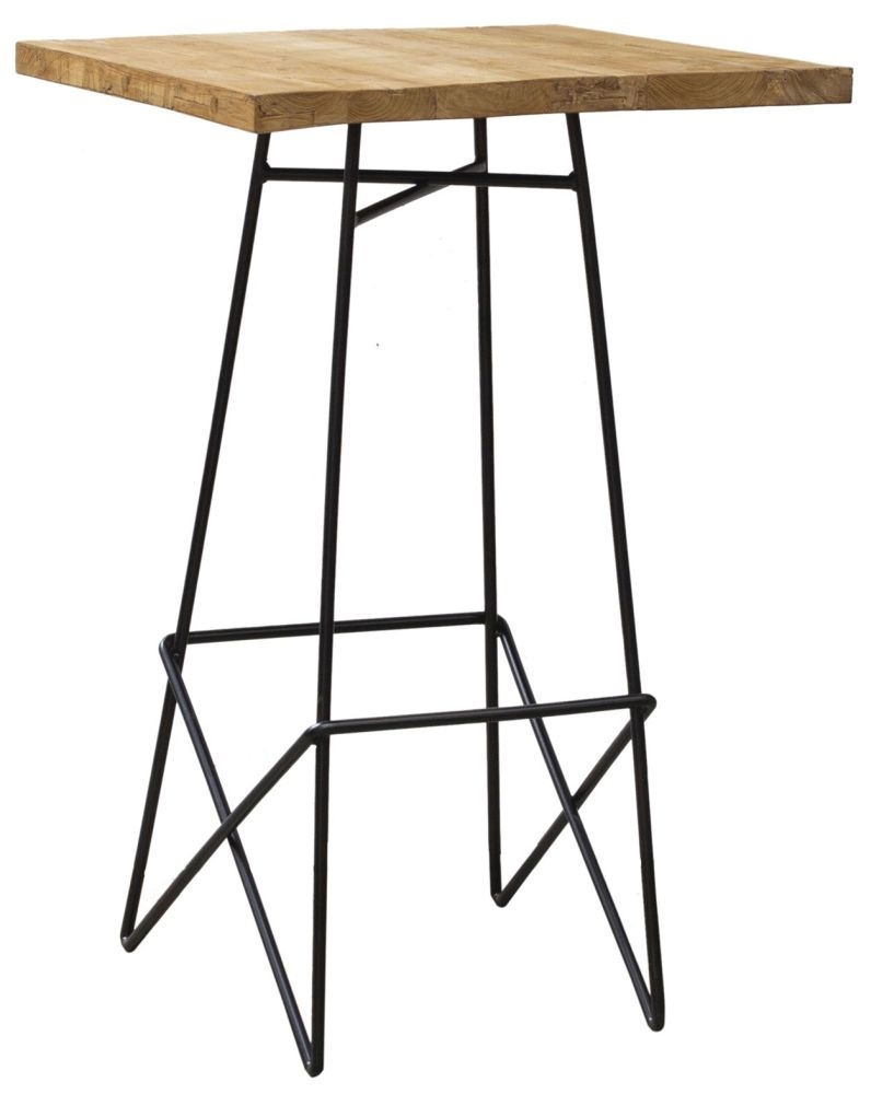 Bar And Bistro Chunky Teak Outdoor Tall Table