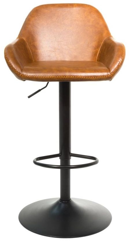 Hawai Tan Vegan Leather Gas Lift Barstool Sold In Pairs