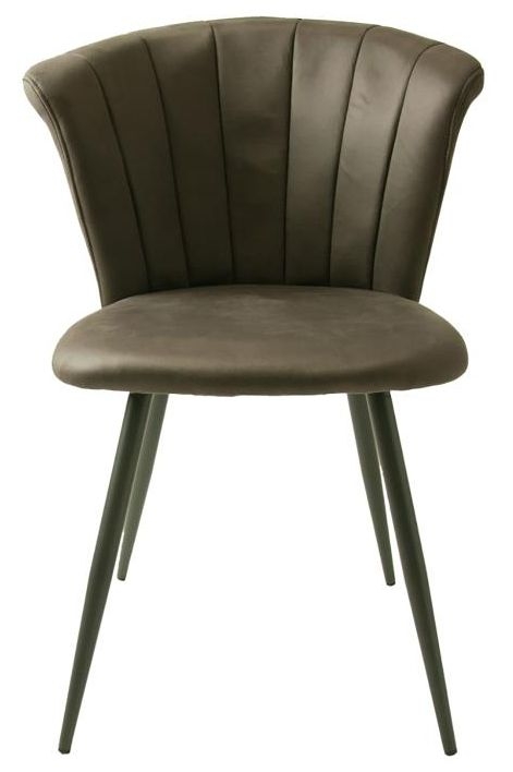 Boho Chic Mussel Grey Moleskin Dining Chair Sold In Pairs