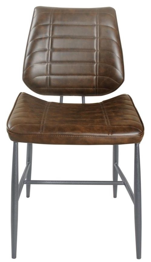 Gypsy Chic Chestnut Vegan Leather Dining Chair Sold In Pairs