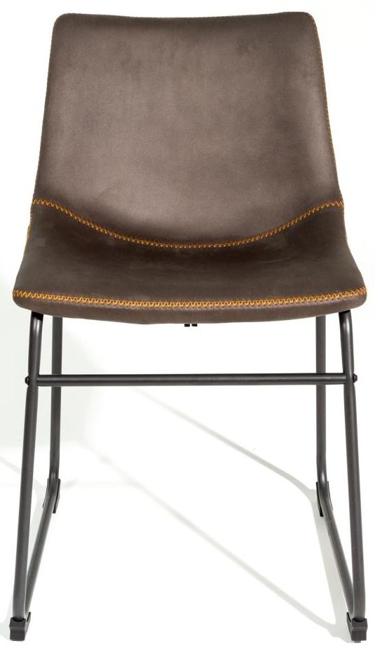 Retro Chic Mussel Grey Moleskin Dining Chair Sold In Pairs