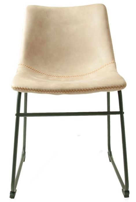Retro Chic Oyster Natural Moleskin Dining Chair Sold In Pairs