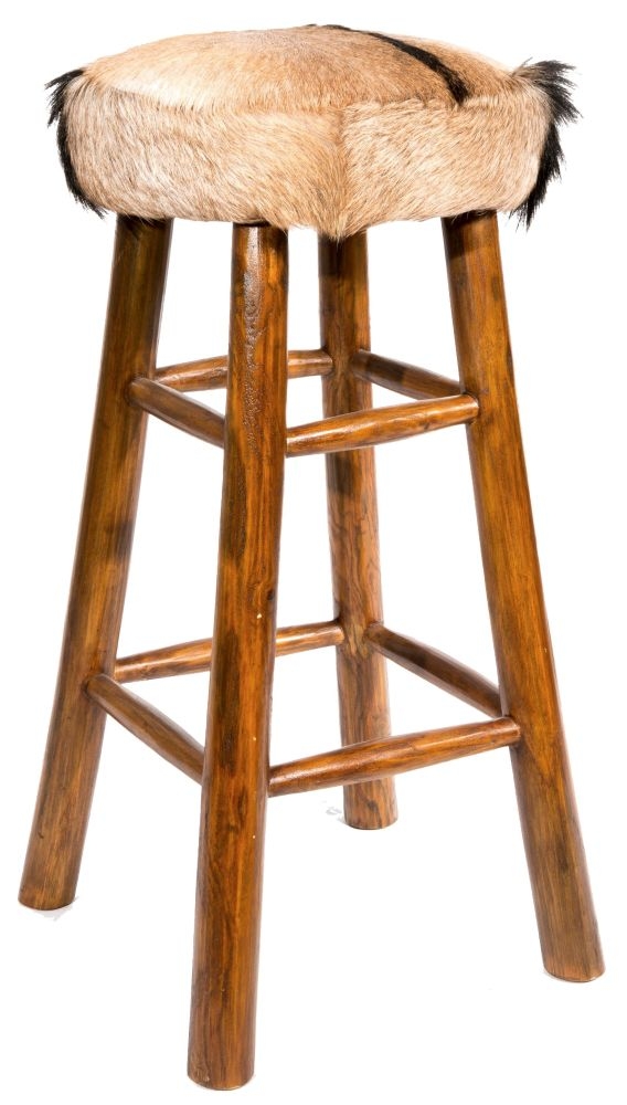 Goat Solid Teak Root Round Barstool