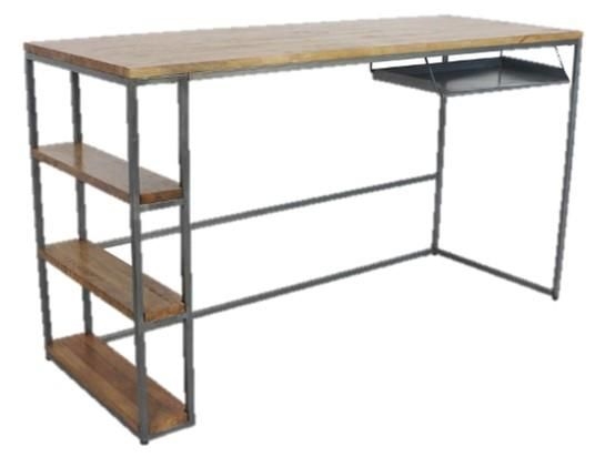 Industrial Chic Mango Wood Office Desk