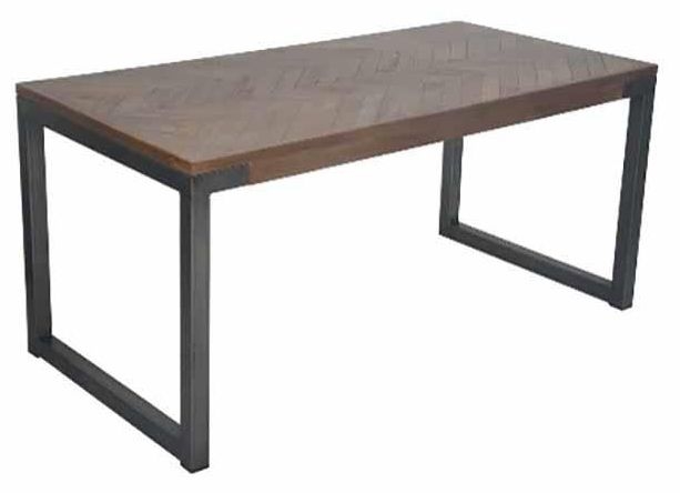 Insignia Natural Wood Parquet Top 160cm Dining Table