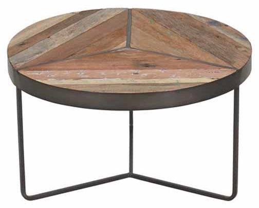 Reclaimed Chic Boatwood Round Coffee Table