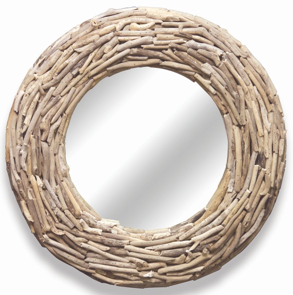 Trunk Driftwood Round Wall Mirror 60cm X 60cm