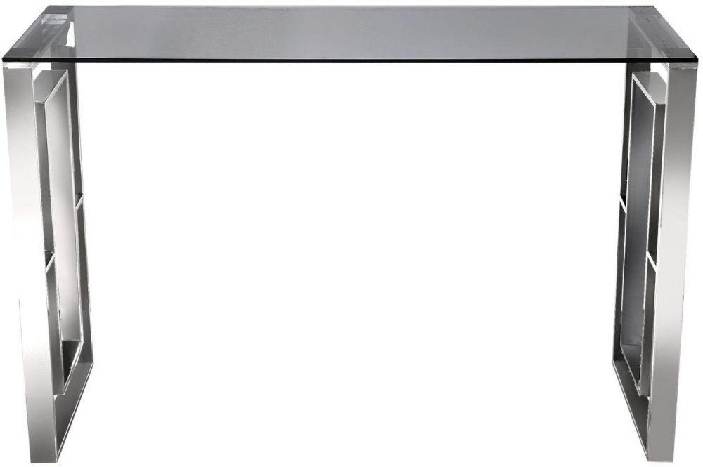 Apex Glass And Chrome Console Table