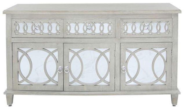 Bayview Natural Mirrored Large Sideboard
