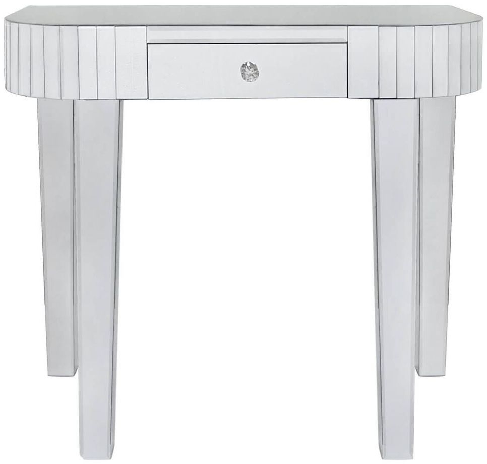 Classic Mirrored Tile Console Table Set Of 2