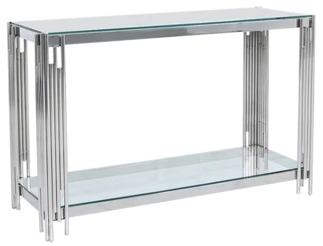 Cohen Steel Tubes And Glass Console Table
