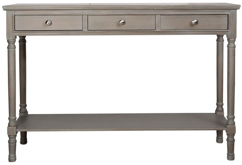 Delta Taupe 3 Drawer Large Console Table Clearance Fss14700
