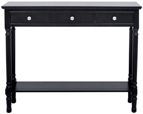 Delta Black 3 Drawer Console Table