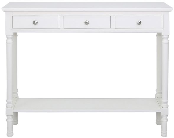 Delta White 3 Drawer Large Console Table