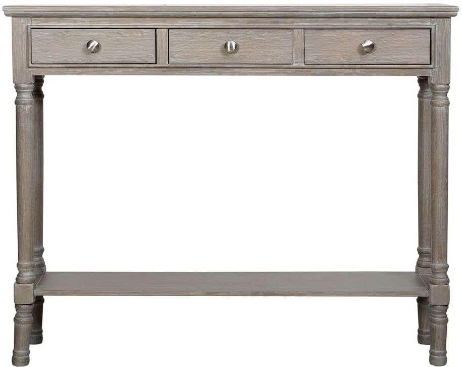 Delta Taupe 3 Drawer Console Table