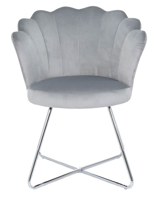 Value Silver Fabric Dining Chair Sold In Pairs