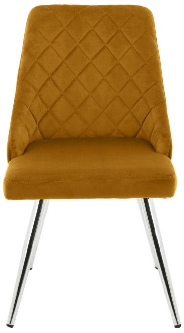 Value Tiffany Mustard Fabric Dining Chair Sold In Pairs
