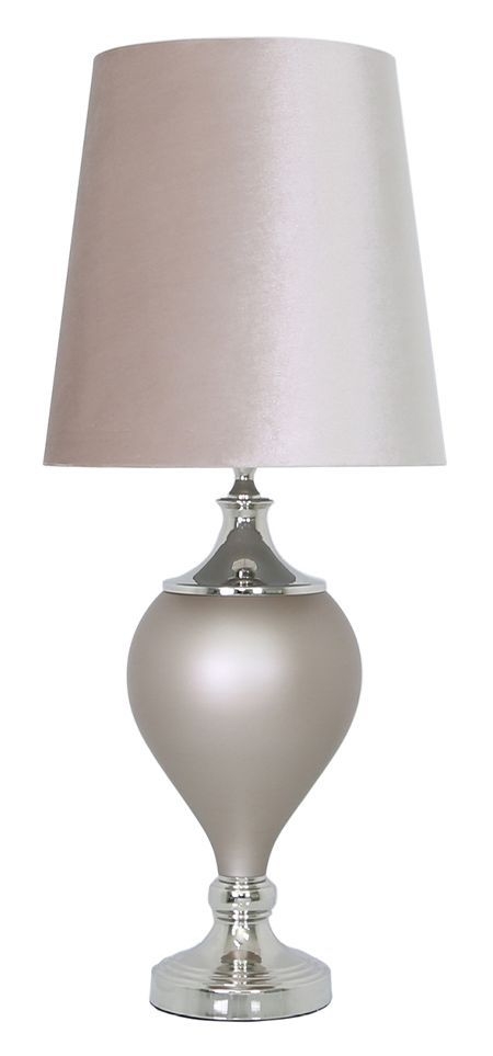 Champagne Table Lamp With Champagne Velvet Shade
