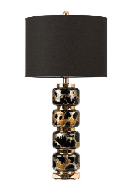 Black And Gold Glass Table Lamp