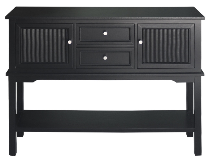 Lindon Matte Black Wood 2 Drawer And 2 Door Sideboard