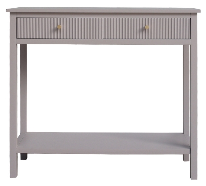 Lindon Summer Grey Wood 2 Drawer Console Table