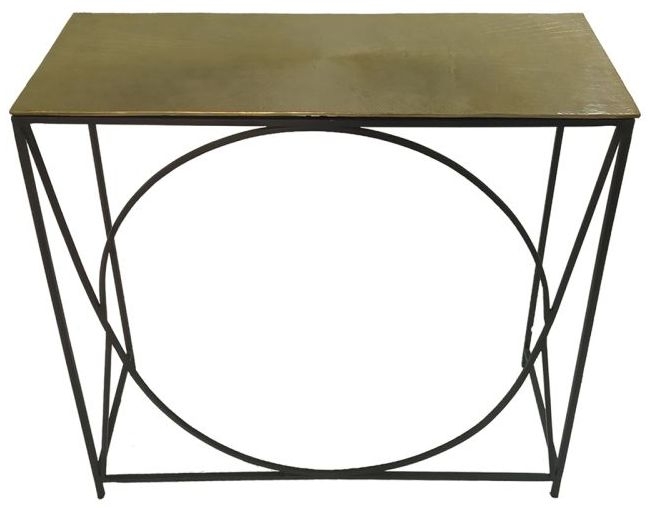 Value Ekanshi Console Table Black Metal And Gold