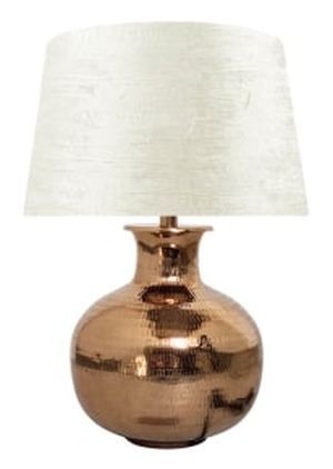 Gold Plated 40cm Table Lamp With White Velvet Shade Set Of 2