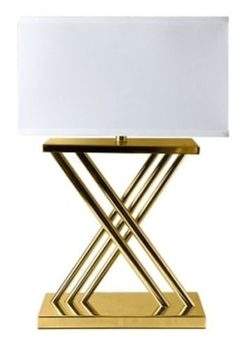 Nickel Plated Xdesign Table Lamp With White Shade