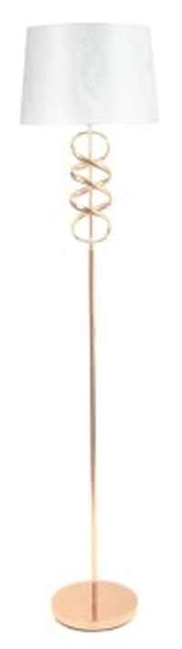 Swirl Design Floor Lamp With White Shade