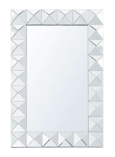 Value Clear Glass Wood Wall Mirror 120cm X 80cm