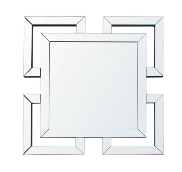 Geo Square Chrome Wall Mirror 80cm X 80cm