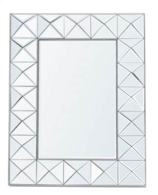 Value White Wood Wall Mirror 58cm X 81cm