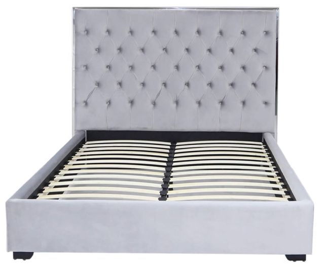 Monaco Grey Velvet 5ft Bed Frame