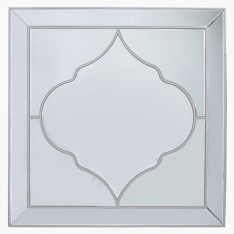 Marrakech Silver Square Wall Mirror 100cm X 100cm