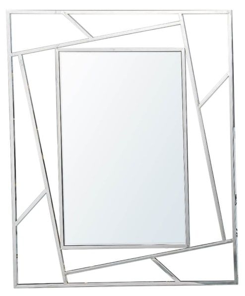 Value Azaria Silver Wall Mirror 90cm X 120cm