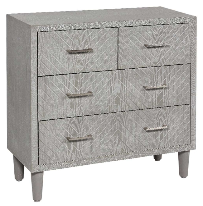 Venus Grey Washed 4 Drawer Wide Chest